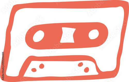 Doodle Cassette Tape Icon