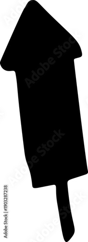 Doodle Firework Rocket Silhouette