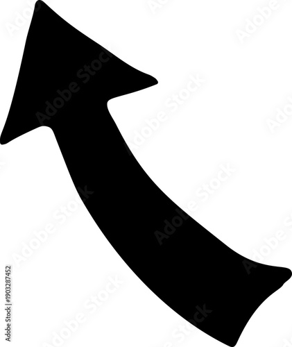 Curved Arrow Hand Drawn