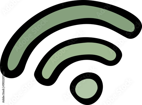 Wi-Fi Symbol Hand Drawn