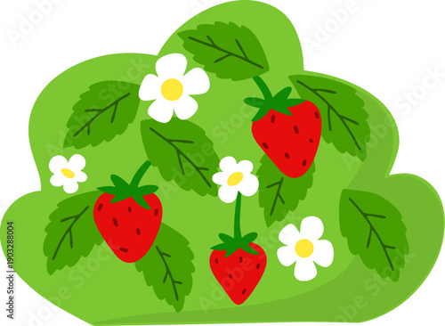 strawberry tree and flowers