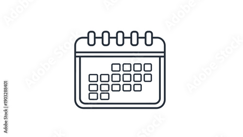 Calendar icon representing days and scheduling events