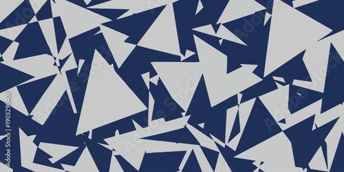 Geometric Shapes in Abstract Composition, Featuring Triangles and Polygons in Random Arrangement