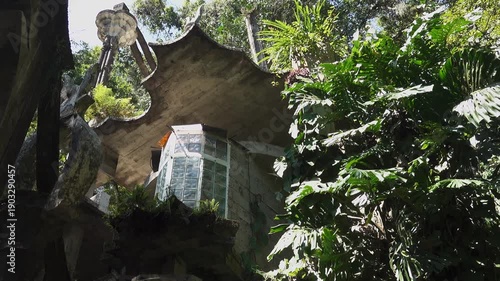 Explore the unique architecture of Castillo de Edward James in Xilitla, San Luis Potosi, Mexico surrounded by lush nature