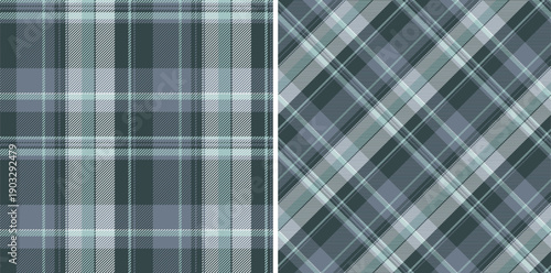 Tartan pattern texture of check plaid fabric with a vector background seamless textile. Set in night colors. Colorful fashion choices for a vibrant look.