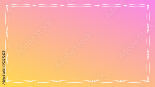 シンプルグラデーション　繊細フレーム
ピンク　オレンジ