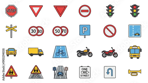 Road Traffic Signs and Symbols.