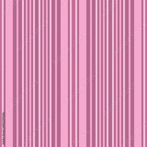 Bagged fabric background stripe, selection lines texture textile. Durchase pattern vertical vector seamless in pink and light colors.