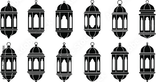 Airport and airplane silhouettes for travel and aviation concepts