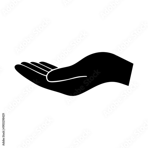 Hand offering help palm-up