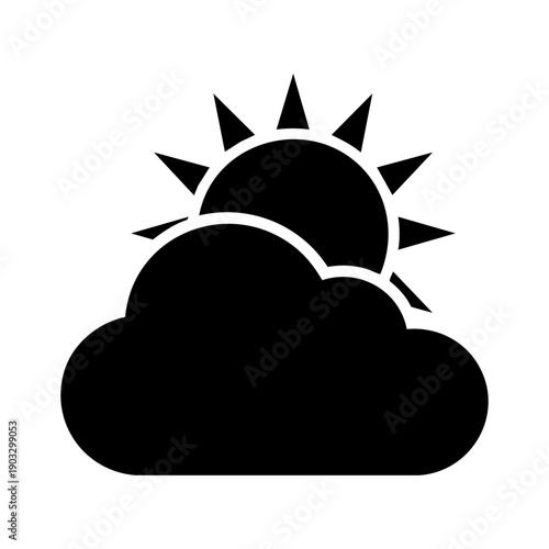 Partly cloudy weather vector