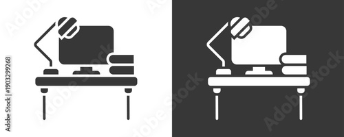 Workspace Icon Set Vector Collection Isolated In Black And White