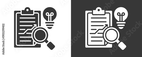 Result Icon Set Vector Collection Isolated In Black And White