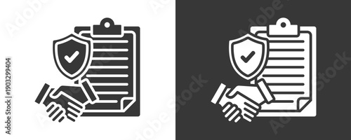 Commitment Icon Set Vector Collection Isolated In Black And White