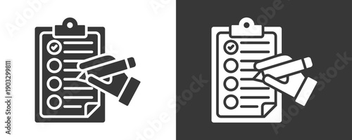 Task Icon Set Vector Collection Isolated In Black And White