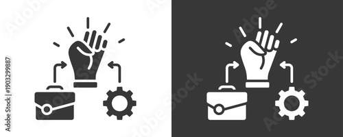 Motivation Icon Set Vector Collection Isolated In Black And White