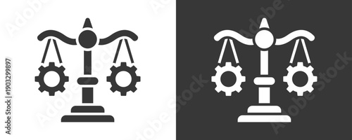 Balance Icon Set Vector Collection Isolated In Black And White