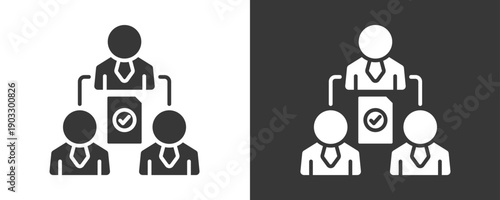 Delegation Icon Set Vector Collection Isolated In Black And White