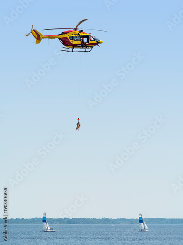 Air ambulance scenery