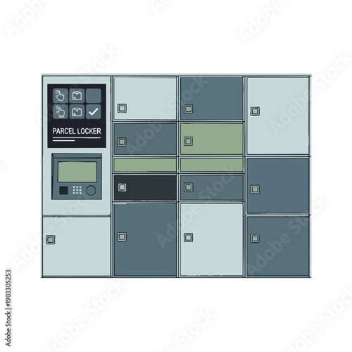 Modern Parcel Locker Storage System