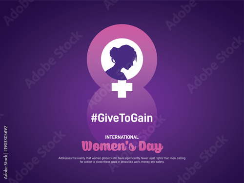 international women's day 2026. international women's day Creative banner, poster, postcard, social media post, template, background, web banner, cover, greetings card design etc. #givetogain