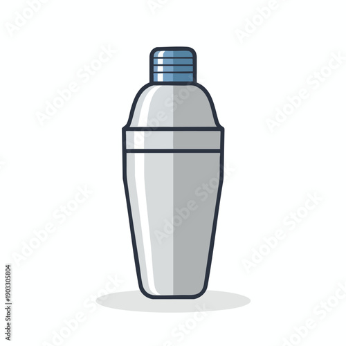 Gray Cocktail Shaker Illustration