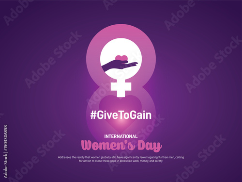 international women's day 2026. international women's day Creative banner, poster, postcard, social media post, template, background, web banner, cover, greetings card design etc. #givetogain