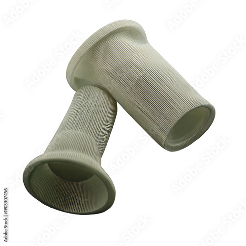 Wallpaper Mural Two ivory-colored, textured, conical shapes at an angle Torontodigital.ca