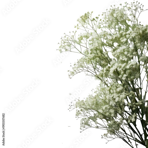 Wallpaper Mural Delicate, white flowers against a stark black backdrop Torontodigital.ca