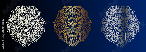 Lion Head Design Elements