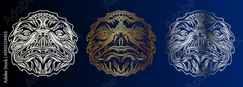 Metal Face Tattoo Design