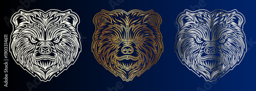 Bear Head Design Elements