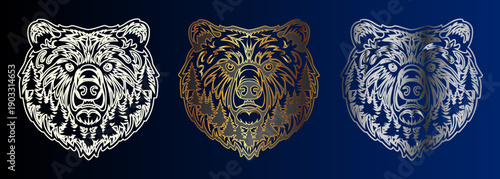 Bear Head Design Elements
