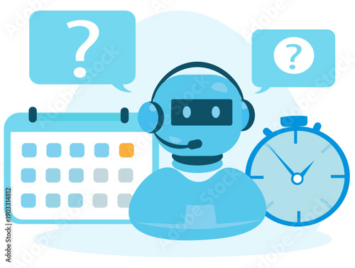 ai chatbot for task management vector illustration