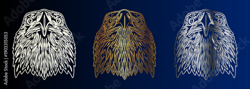 Eagle Design In Silver And Gold