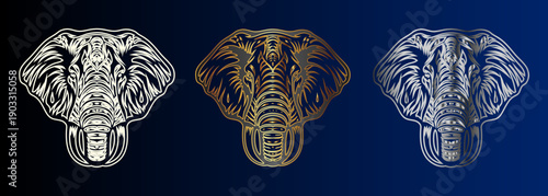 Animal Face Design Elements