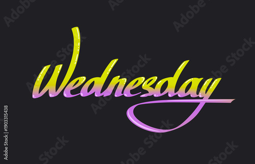 WEEK DAYS - Wednesday.
Typography, lettering design