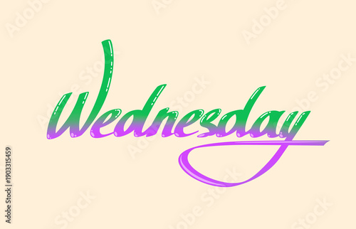 WEEK DAYS - Wednesday.
Typography, lettering design