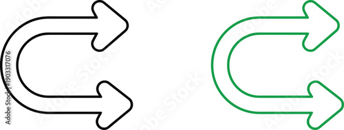 Sync Exchange Arrows Line Icon
