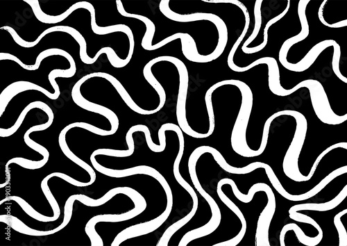 Abstract background with a grunge style hand drawn swirly line pattern 