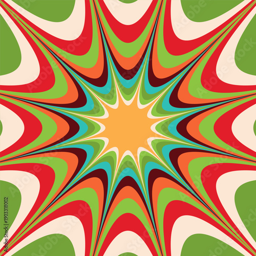 Abstract background with a pyschedelic style pattern design 