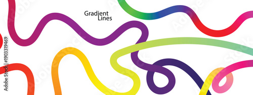 Abstract wavy line background , gradient color shapes pattern Abstract colorful gradient line