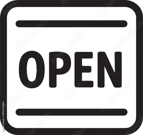 A simple and clear OPEN sign indicating business is ready to welcome visitors and customers.