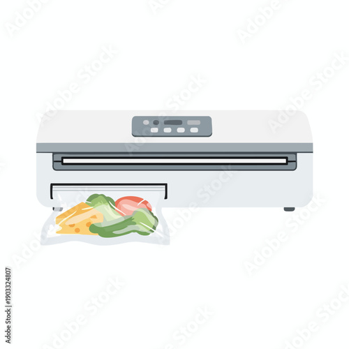 Food Sealer Machine with Fresh Vegetables