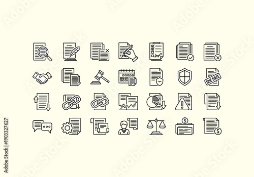Vector Design Icon Ilustration Law Justice Icons Symbols Legal Concept.