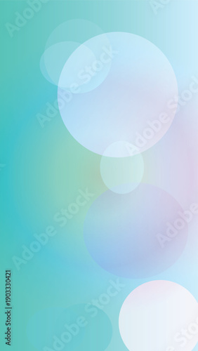 Soft pastel bokeh circles on a gradient background, dreamy and ethereal light effect for abstract design.