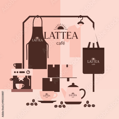 Coffee Shop Equipment and Accessories Display.