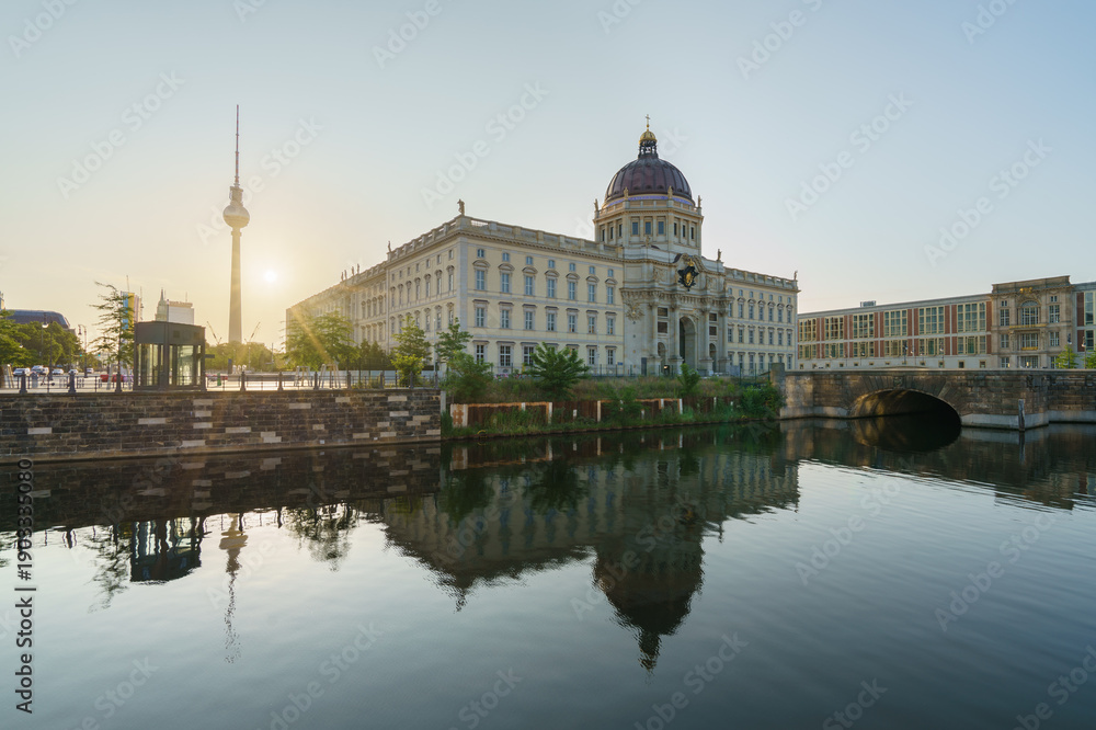 Fototapeta premium Humboldt Forum at sunrise in Berlin. Germany