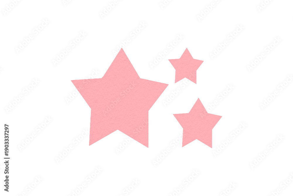 Fototapeta premium The pink star is located on a transparent background.