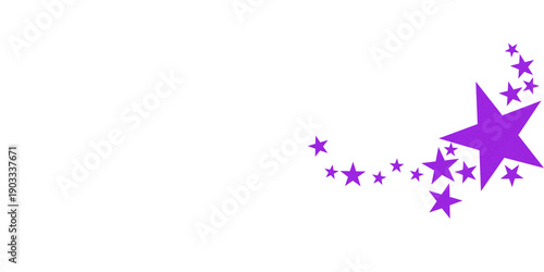 Bright purple stars are perfect for celebrations, achievements, or a magical theme. Ideal for holiday greeting cards, banners, or decorations, set against a transparent background.